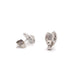 White Gold Double Shield Earrings  Gardiner Brothers   