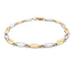 Yellow and White Gold Open Boat Link Bracelet  Gardiner Brothers   