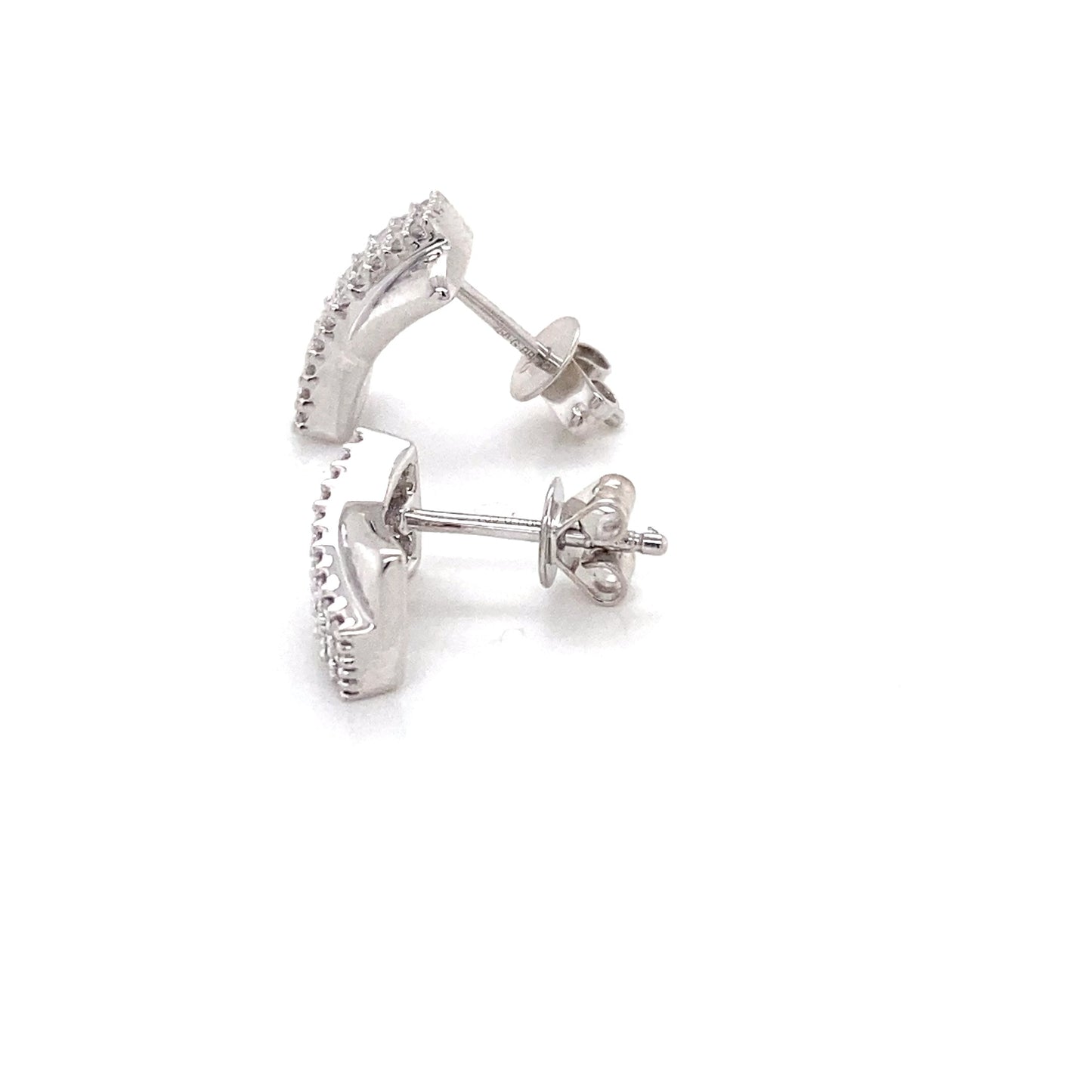 White Gold Diamond Cross Over Earrings  Gardiner Brothers   