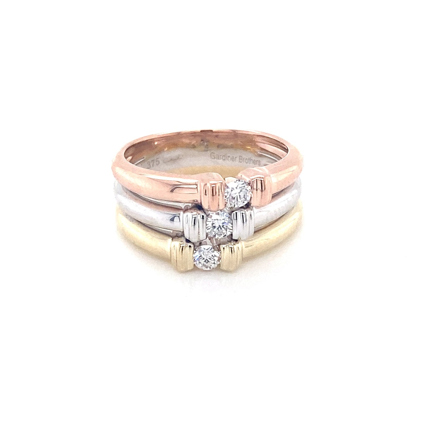 3 Colour Diamond Dress Ring  Gardiner Brothers   