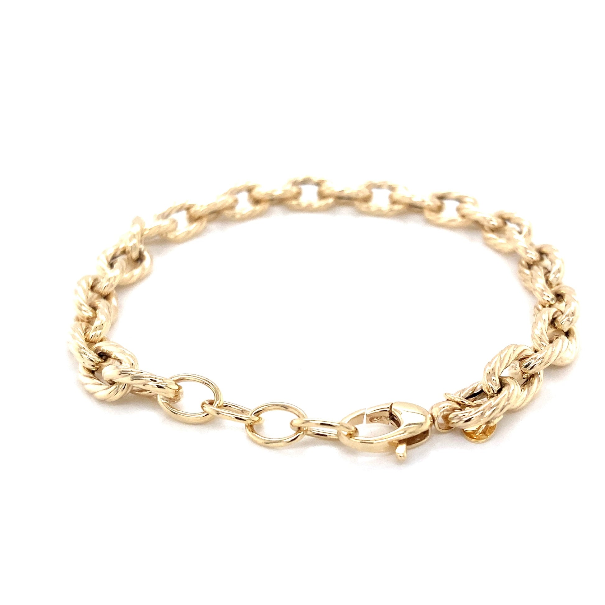 Yellow Gold Rope Link Bracelet  Gardiner Brothers   