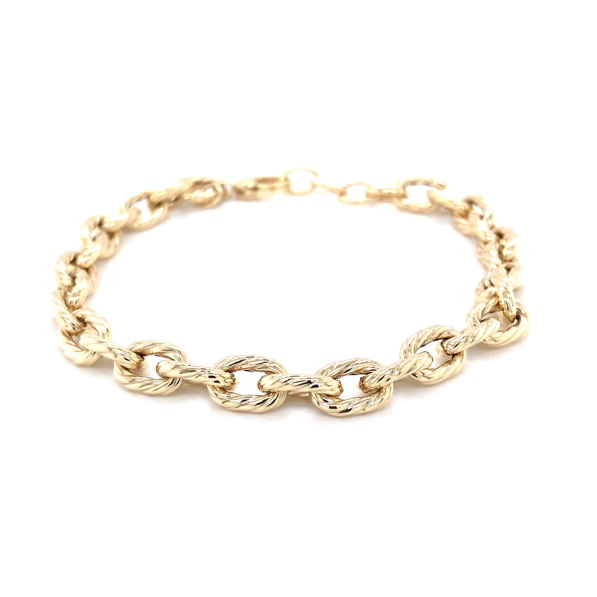 Yellow Gold Rope Link Bracelet  Gardiner Brothers   