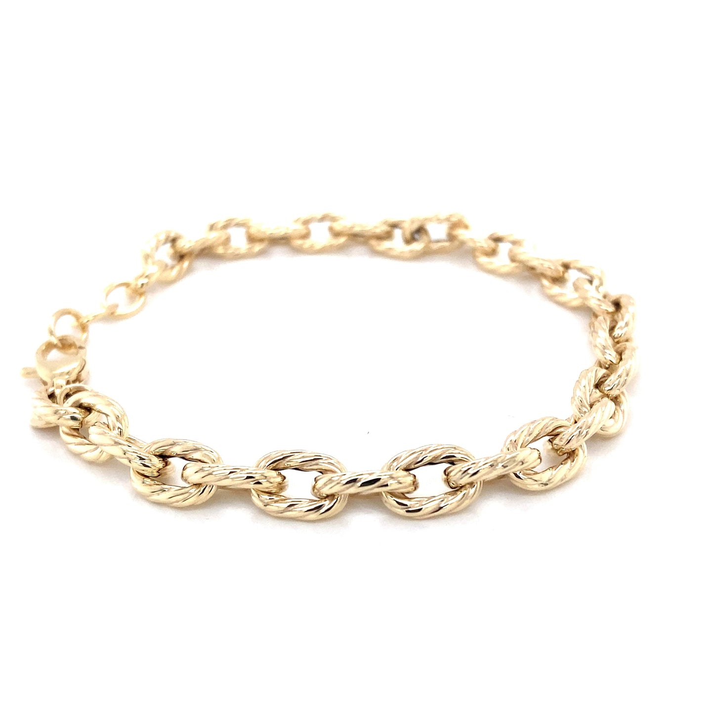 Yellow Gold Rope Link Bracelet  Gardiner Brothers   