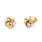 Yellow and White Gold Knot Earrings  Gardiner Brothers   