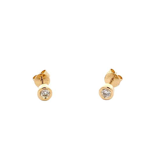 Round Brilliant Cut Diamond Solitaire Earrings - 0.20cts  Gardiner Brothers   