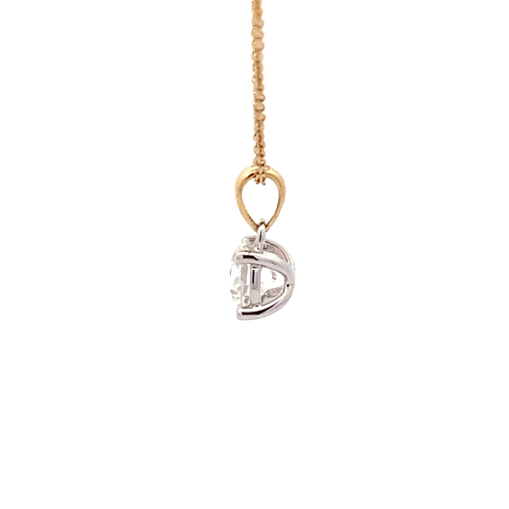 Round Brilliant Cut Diamond Solitaire Pendant - 0.80cts Gardiner Brothers
