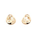 Yellow Gold Double Linked Ovals Earrings  Gardiner Brothers   