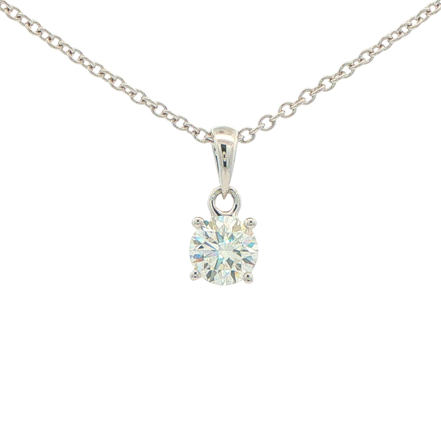 Round Brilliant Cut Diamond Solitaire Pendant - 0.70cts Gardiner Brothers