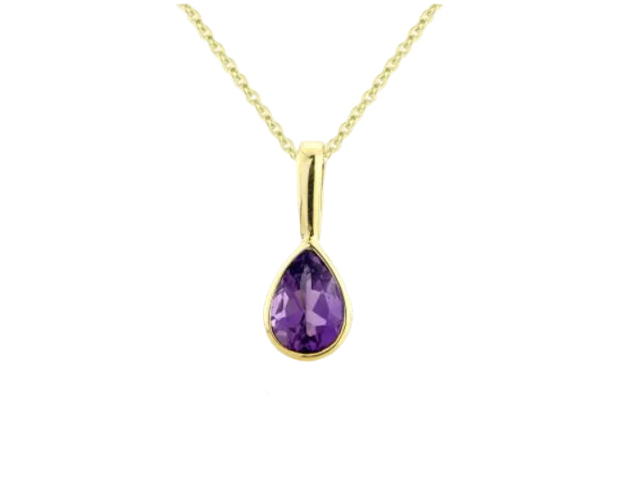 Pear Shaped Amethyst Pendant  Gardiner Brothers   