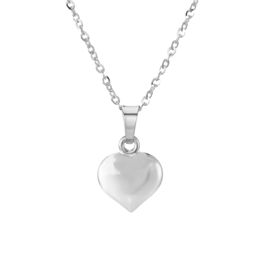 White Gold Heart Style Pendant Gardiner Brothers