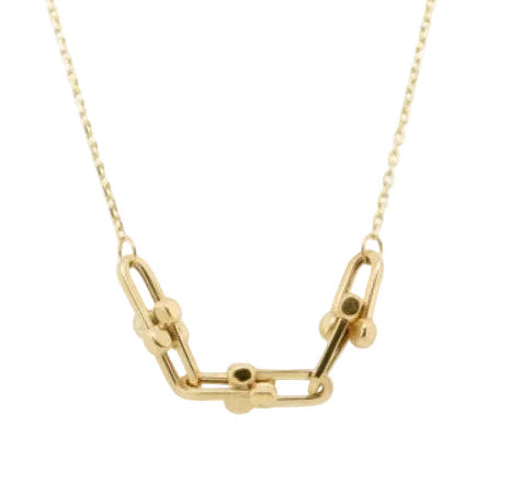 Yellow Gold Fancy Link Necklet  Gardiner Brothers   