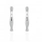 White Gold Bone Style Earrings  Gardiner Brothers   