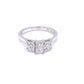 Emerald and Round Brilliant Cut Diamond 3 Stone Ring - 1.30cts  gardiner-brothers