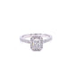 Radiant Cut Diamond Halo Ring - 0.86cts  Gardiner Brothers