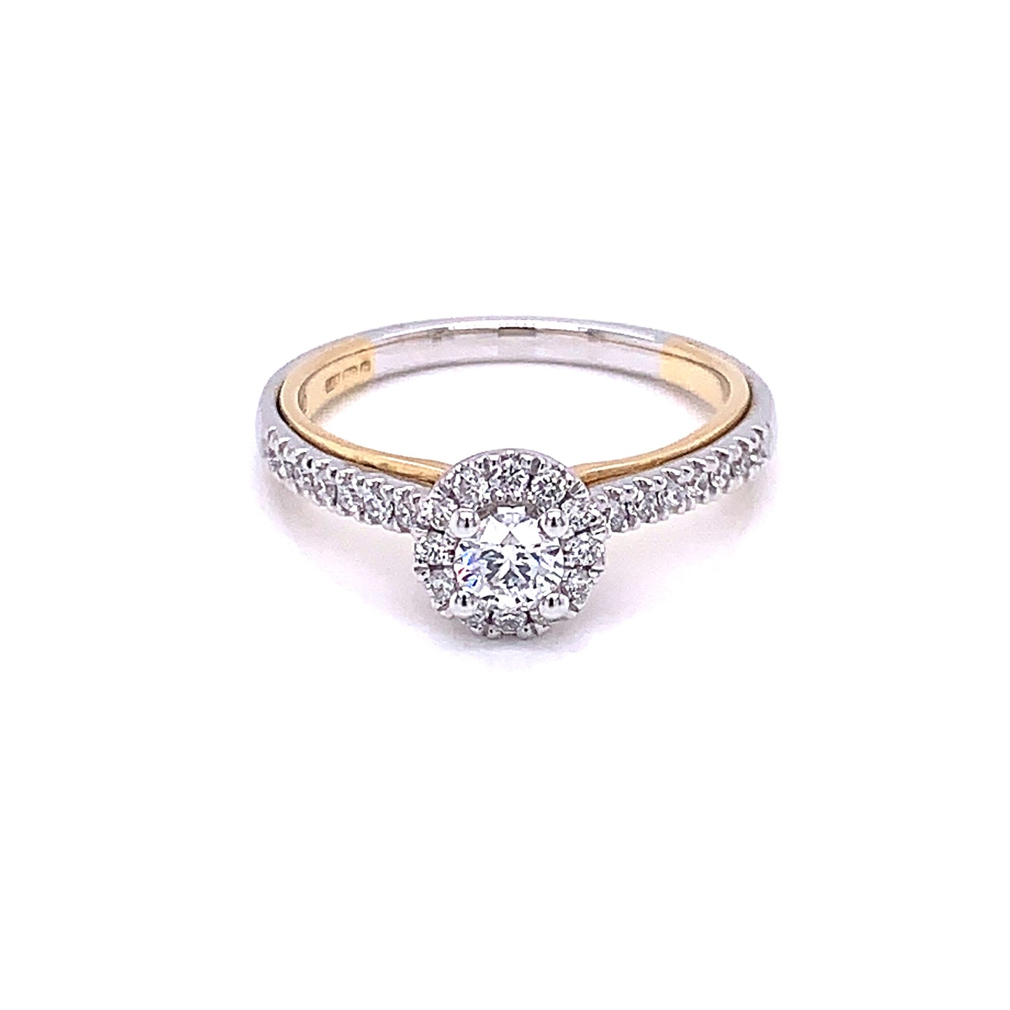 Round Brilliant Cut Diamond Halo Ring  gardiner-brothers