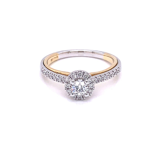 Round Brilliant Cut Diamond Halo Ring  gardiner-brothers