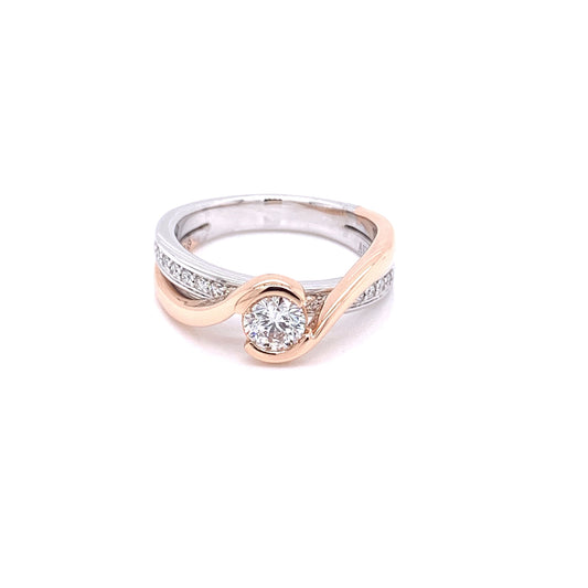 Aurora Diamond Twist Style Ring - 0.59cts  Gardiner Brothers