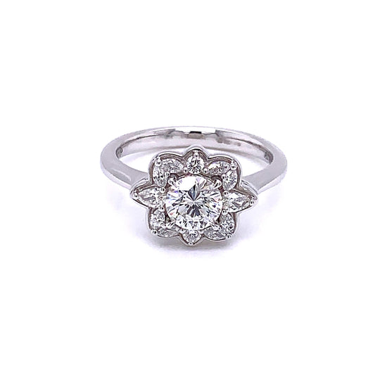 Aurora Cut Diamond Cluster Style Ring - 1.07cts  Gardiner Brothers