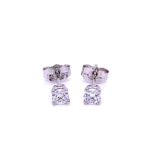 Round Brilliants Cut Diamond Solitaire Earrings - 0.30cts  Gardiner Brothers