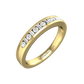 Round Brilliant and Baguette Cut Diamond Set Wedding Band  Gardiner Brothers 0.25cts 18ct Yellow Gold 