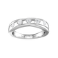Round Brilliant Cut Diamond Cross-Over Wedding Band  Gardiner Brothers   