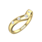 Bow Shaped Wedding Ring with 5 Round Brilliant Cut Diamonds  Gardiner Brothers 0.10cts 18ct Yellow Gold 