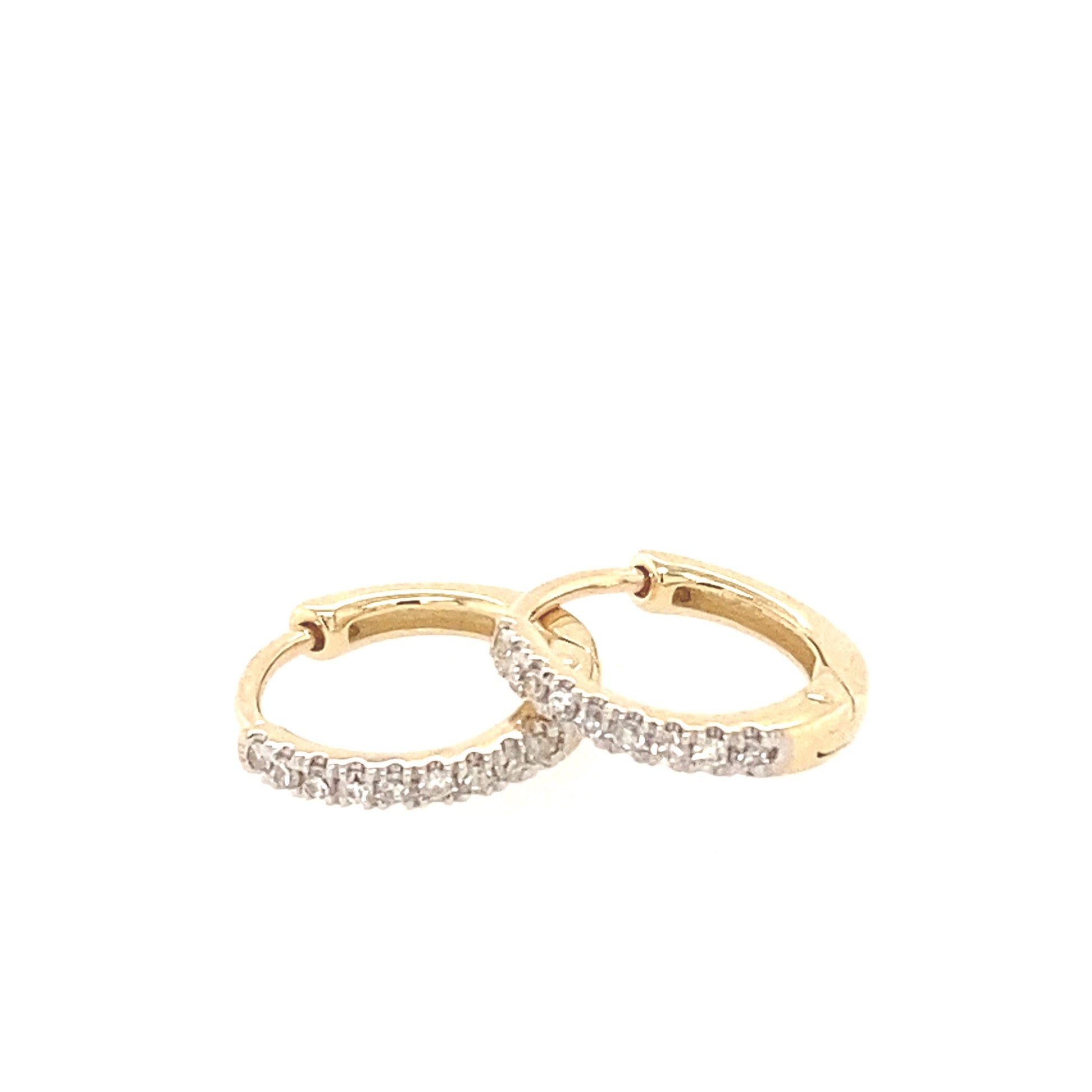 Yellow Gold Diamond Hoop Earrings  Gardiner Brothers