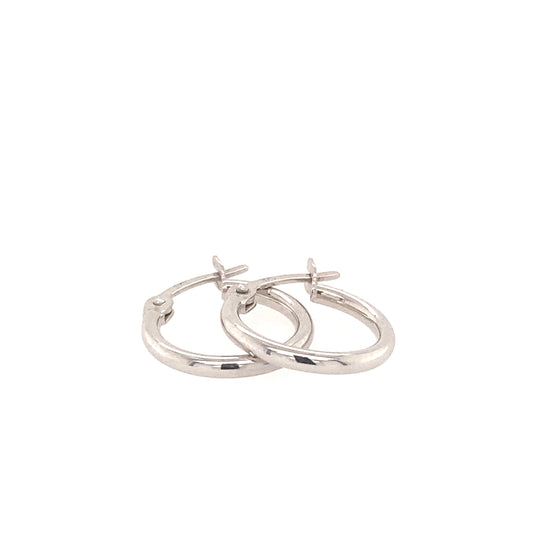 White Gold Hoop Earrings  Gardiner Brothers