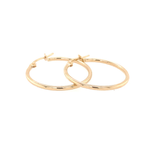 Yellow Gold Hoop Earrings  Gardiner Brothers