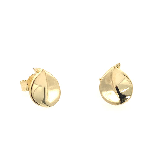 Yellow Gold Tear Drop Stud Earrings  Gardiner Brothers