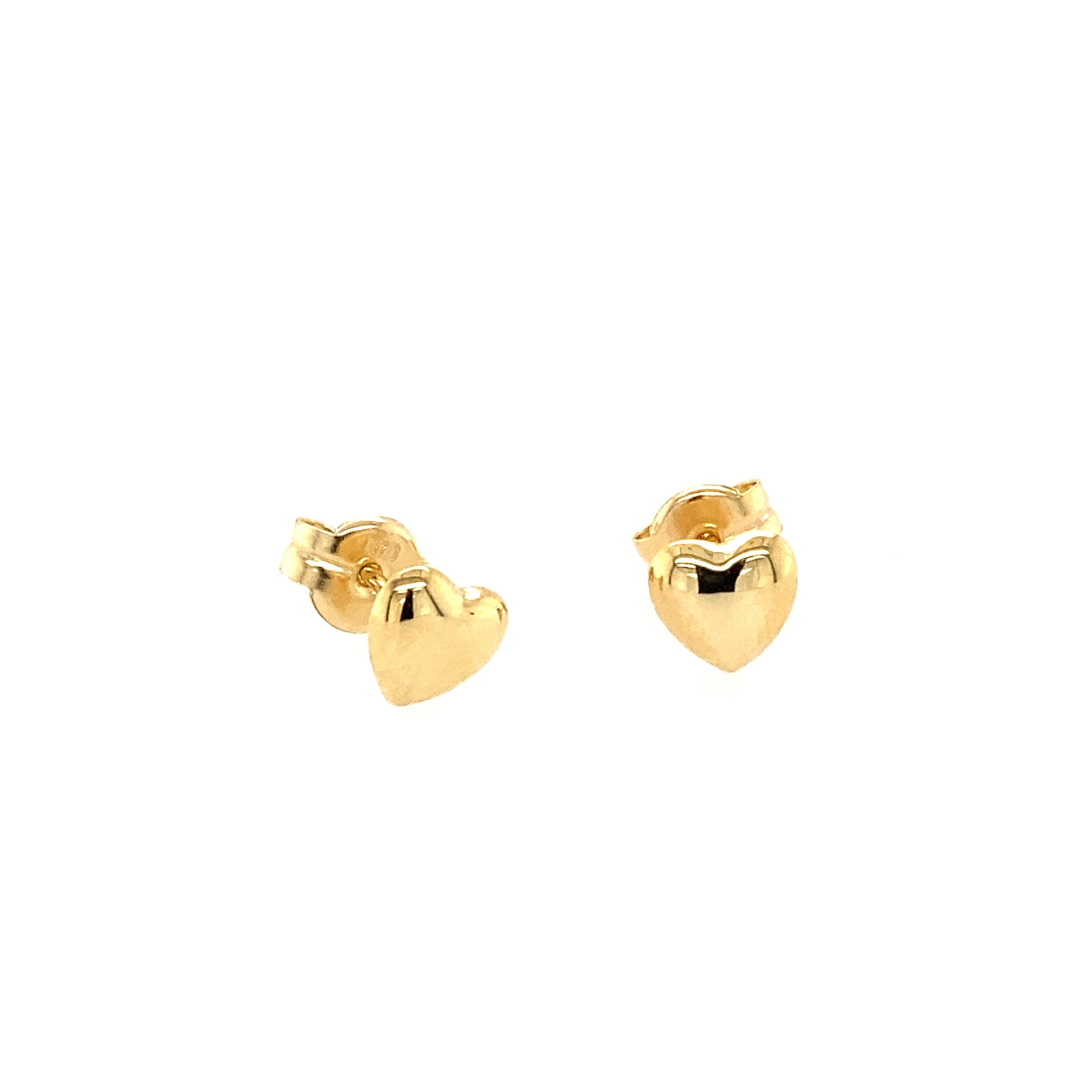 Yellow Gold Heart Earrings  Gardiner Brothers