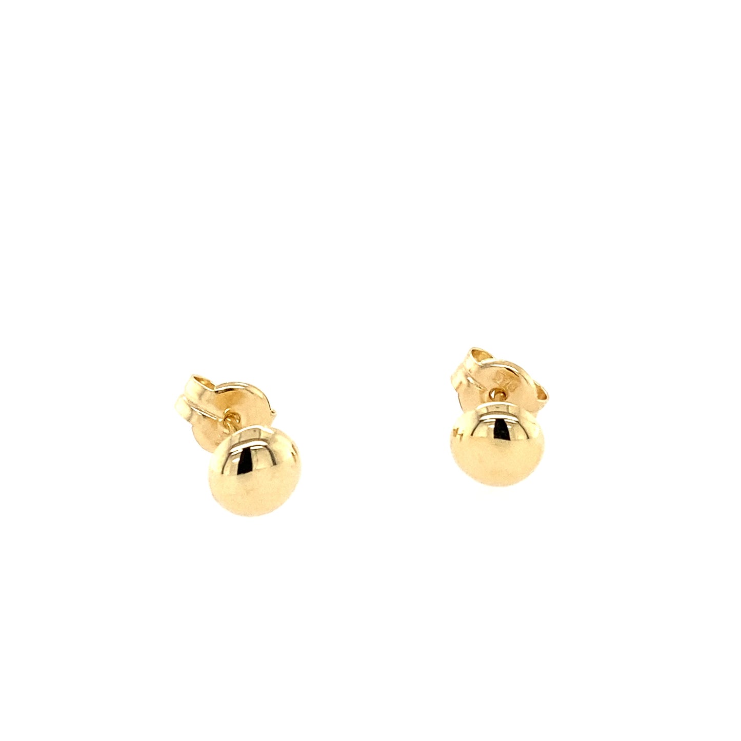 Yellow Gold Round Stud Earrings  Gardiner Brothers