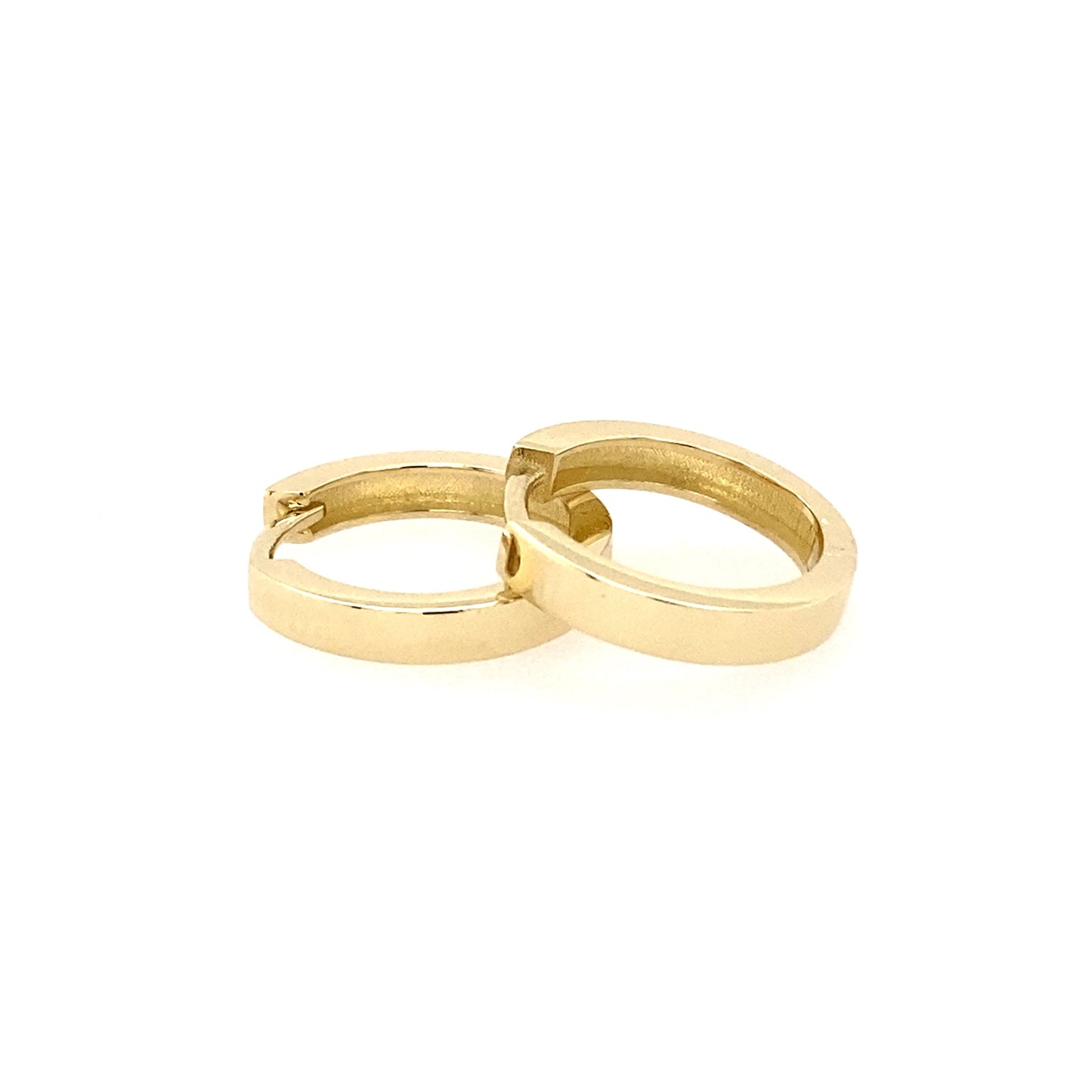 Yellow Gold Square Hoop Earrings  Gardiner Brothers