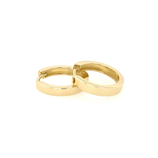 Yellow Gold Square Hoop Earrings  Gardiner Brothers