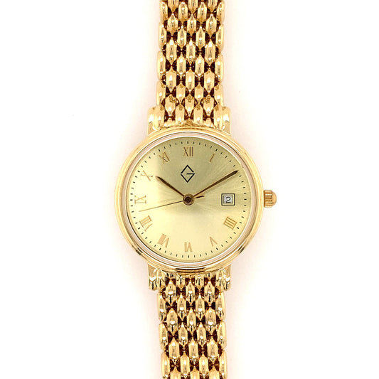 Ladies 14ct Yellow Gold Wrist Watch  Gardiner Brothers