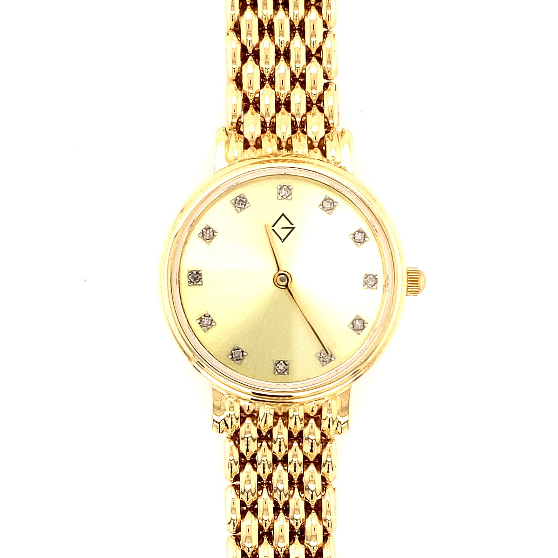 Ladies 14ct Yellow Gold Wrist Watch  Gardiner Brothers