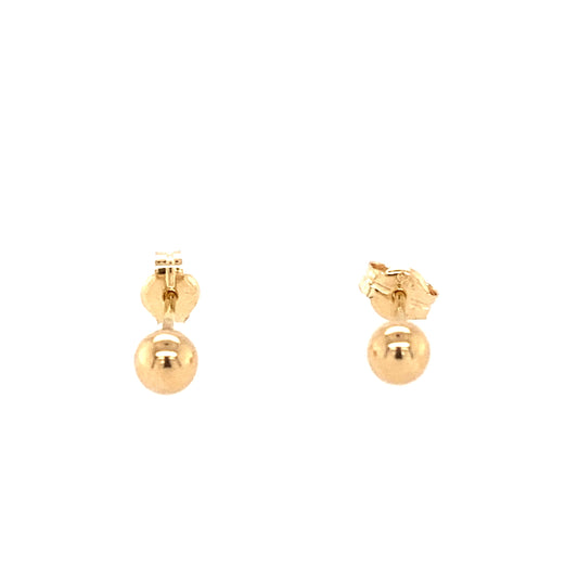 Yellow Gold Ball Stud Earrings  Gardiner Brothers