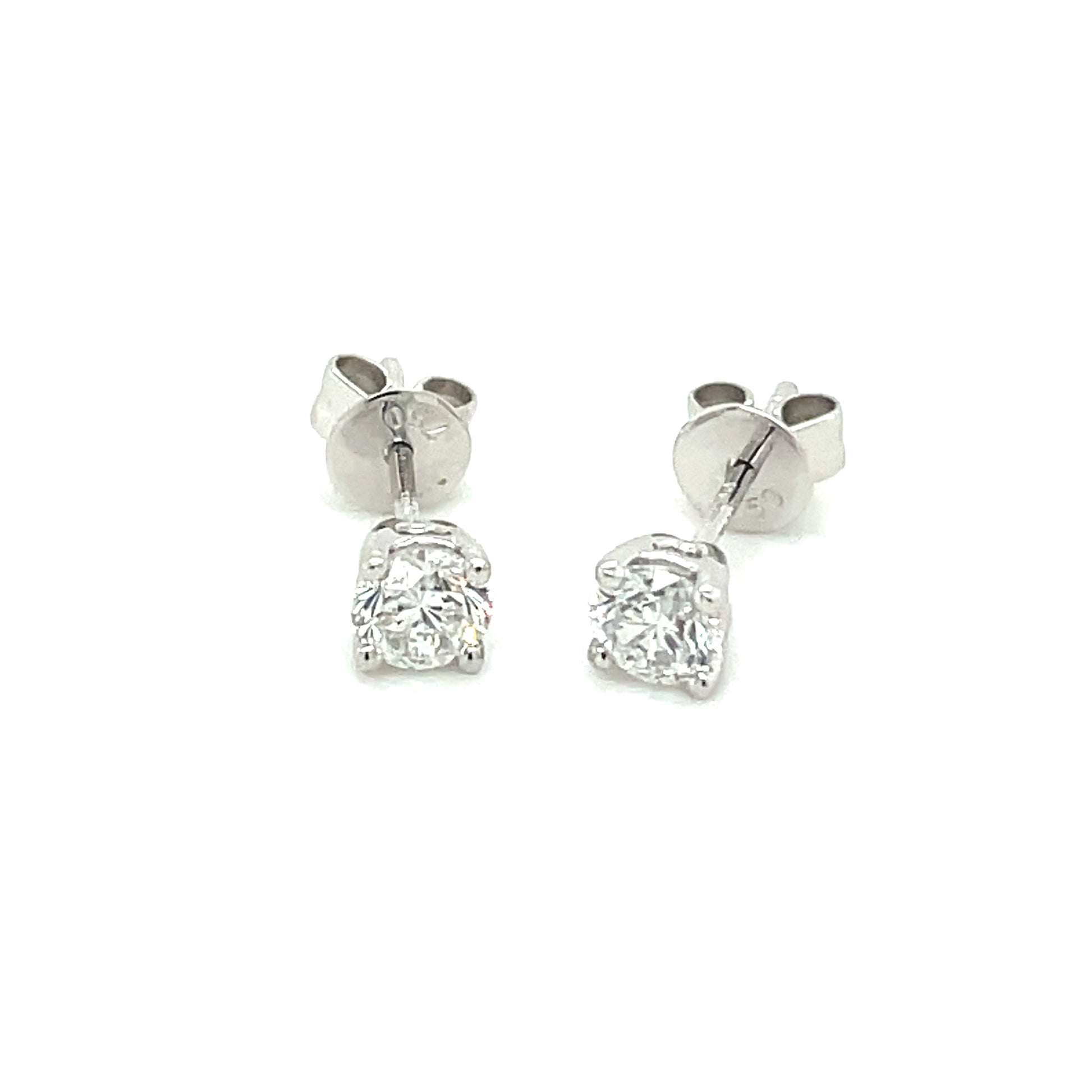 Aurora Cut Diamond Solitaire Earrings - 0.50cts  Gardiner Brothers