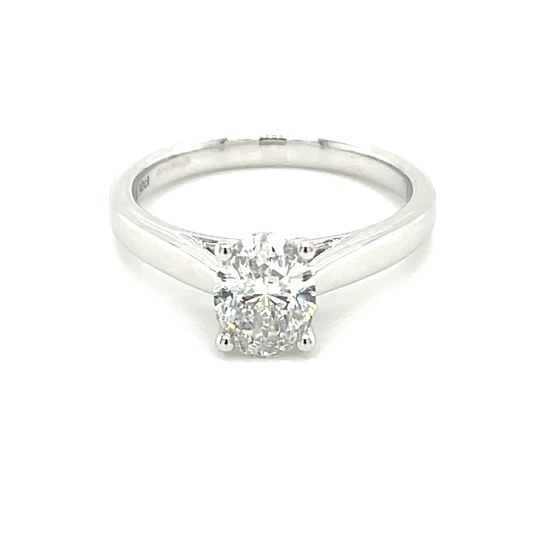 Oval Shaped Aurora Cut Diamond Solitaire Ring - 0.90cts  Gardiner Brothers