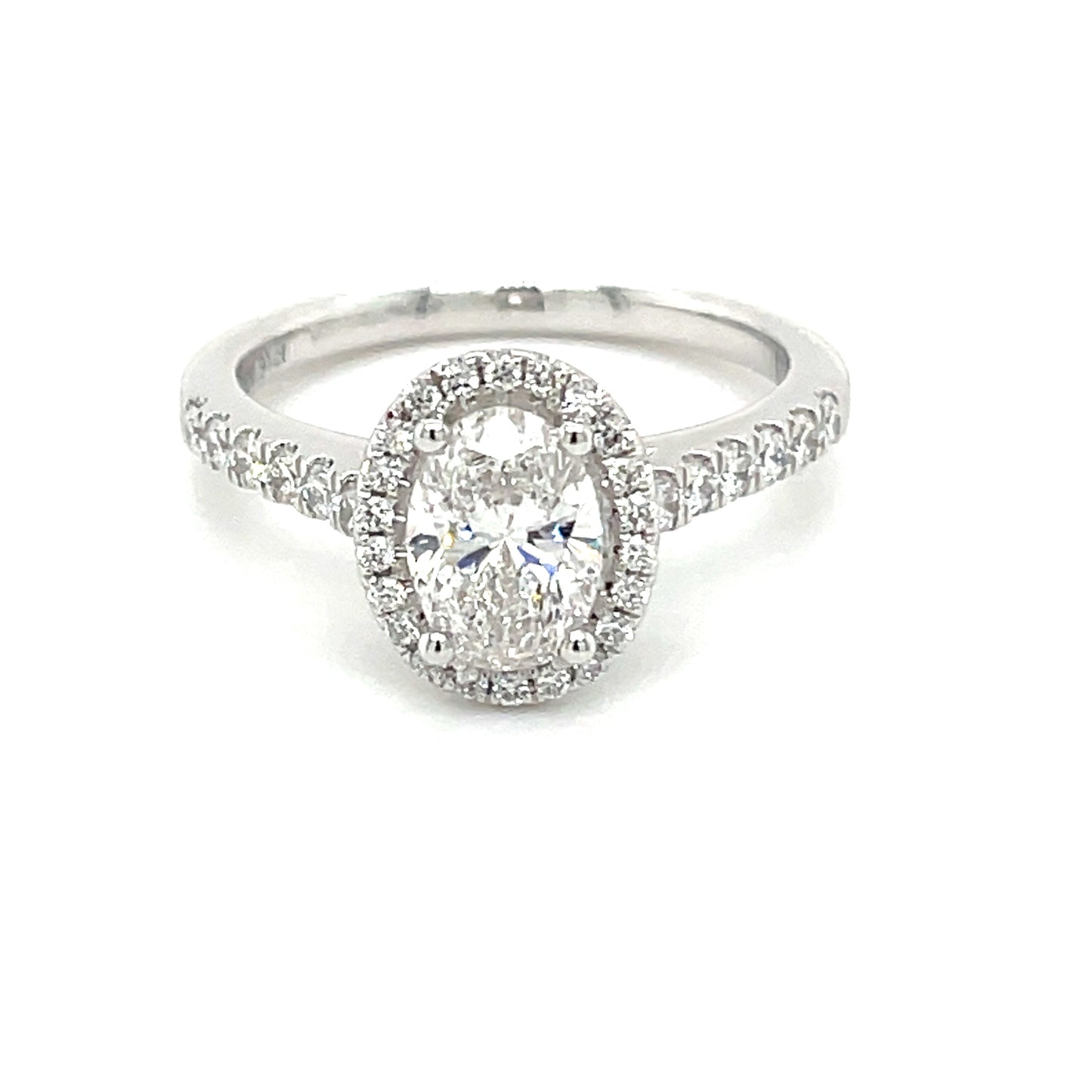 Aurora Oval Shaped Diamond Halo Ring - 1.27cts  Gardiner Brothers