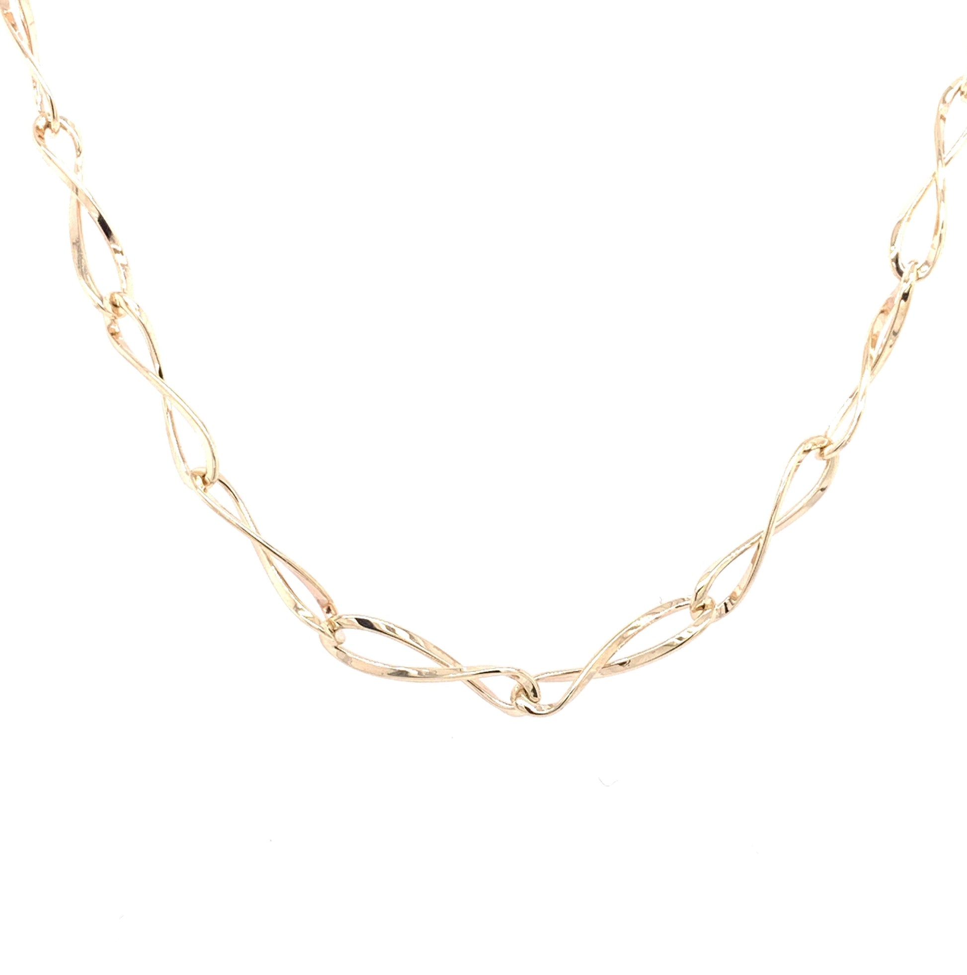 Yellow Gold Figure of 8 Necklet  Gardiner Brothers