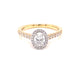 Oval Shaped Aurora Diamond Halo Ring - 0.88cts  Gardiner Brothers