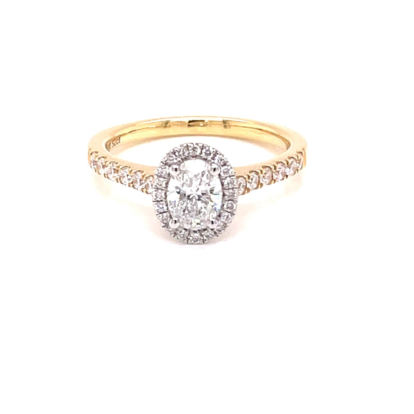 Oval Shaped Aurora Diamond Halo Ring - 0.88cts  Gardiner Brothers