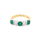Emerald and Diamond 5 Stone Ring  Gardiner Brothers