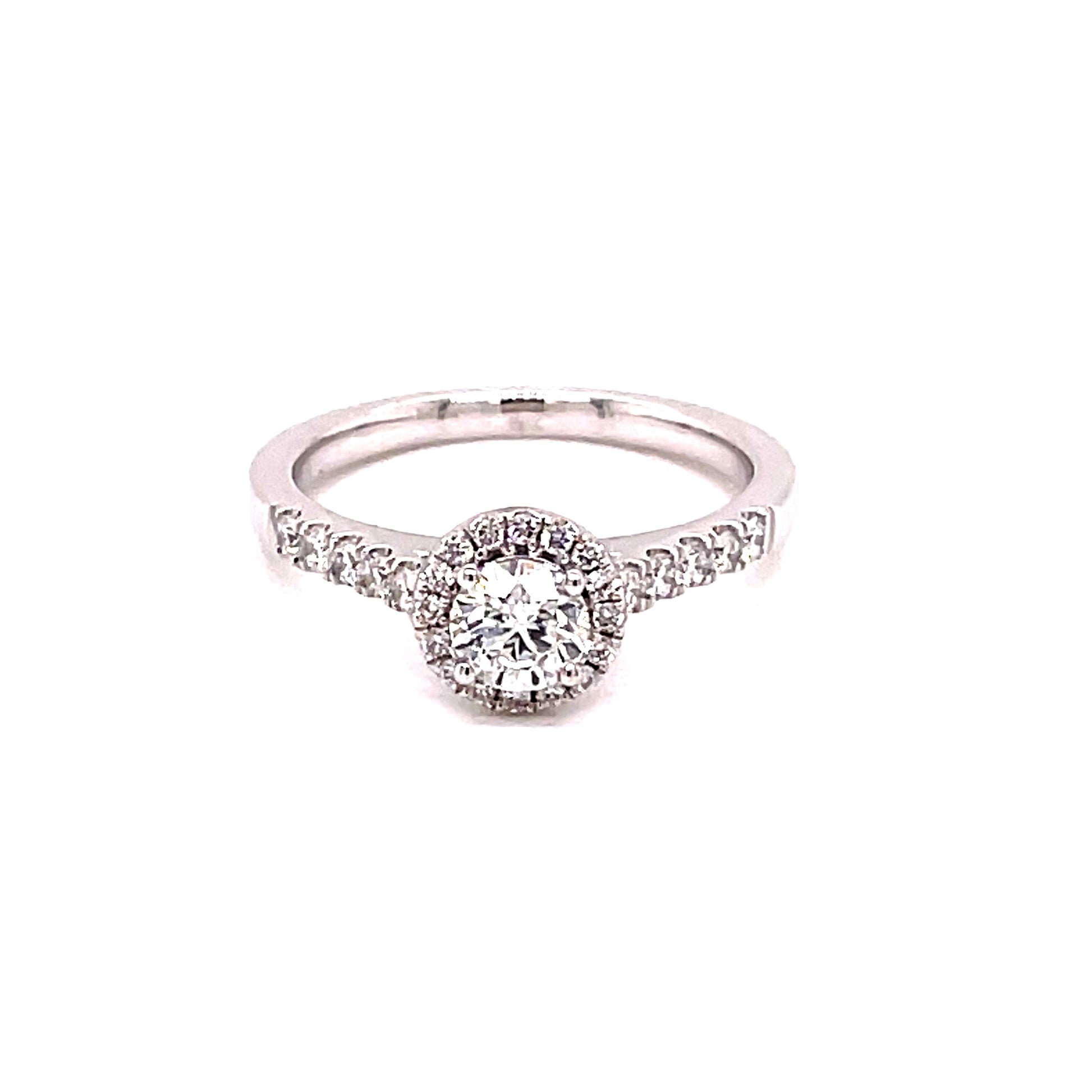 Round Brilliant Cut Diamond Halo Style Ring - 0.70cts  Gardiner Brothers