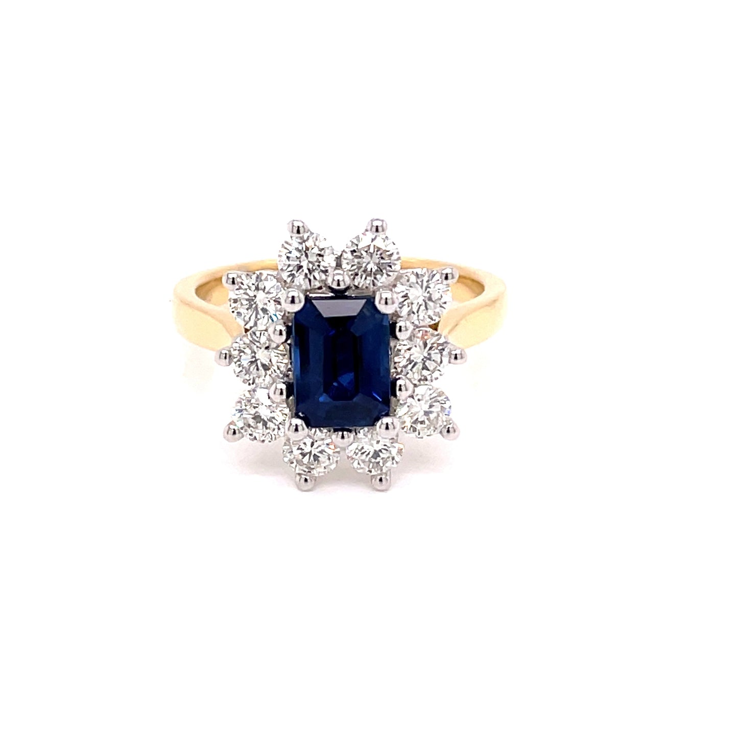 Sapphire and Diamond Cluster Style Ring  Gardiner Brothers