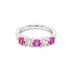 Pink Sapphire and Round Brilliant Cut Diamond 5 Stone Ring  Gardiner Brothers