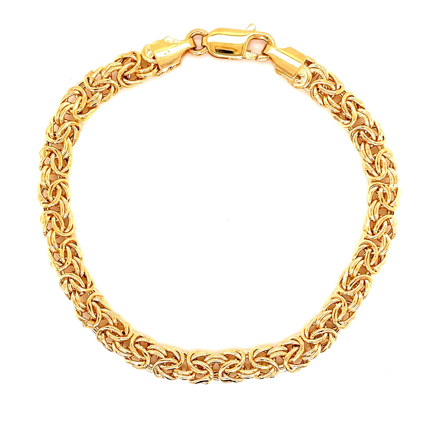 Yellow Gold Oval Byzantine Bracelet  Gardiner Brothers