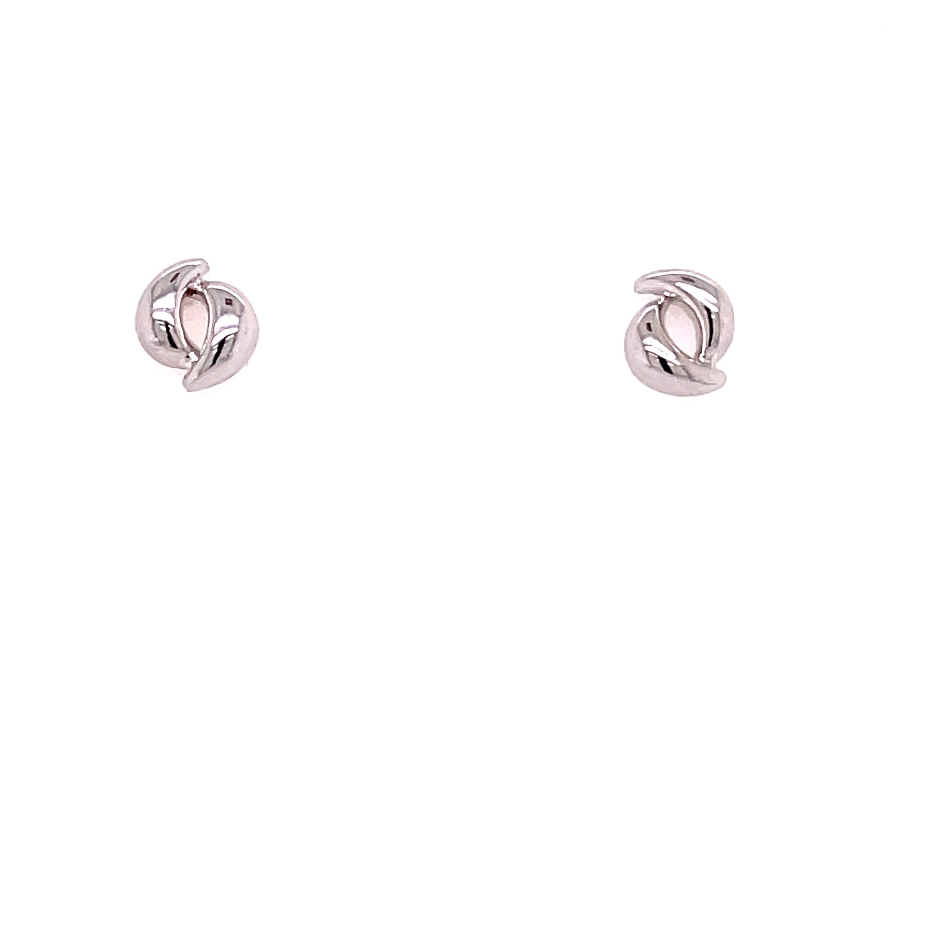 White Gold Twist Stud Earrings  Gardiner Brothers