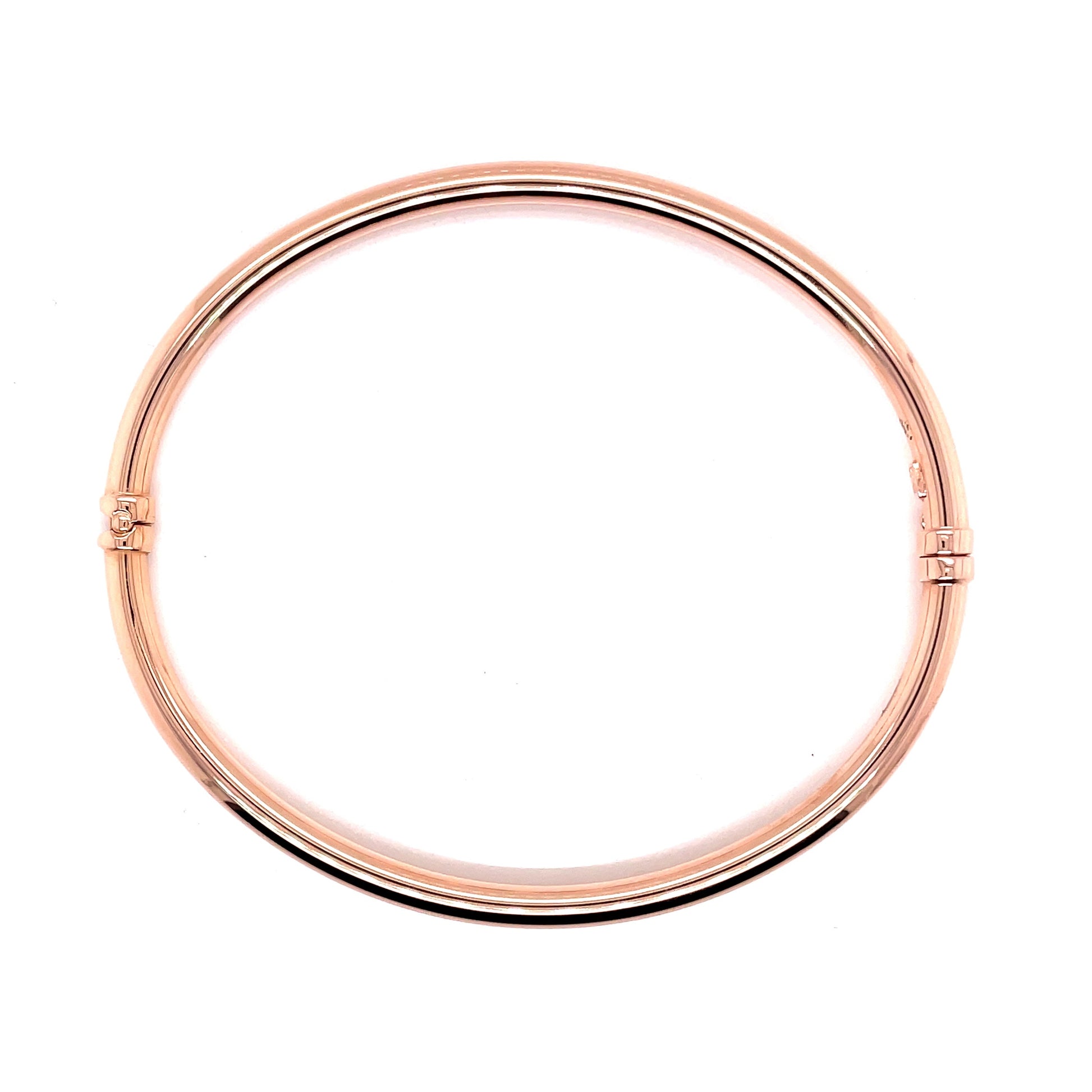 Rose Gold Round Profile Bangle  Gardiner Brothers